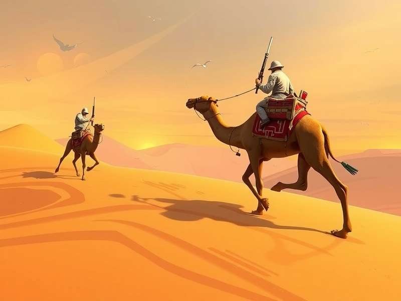 Vicious Camel Assault gameplay screenshot showing camel battle in desert